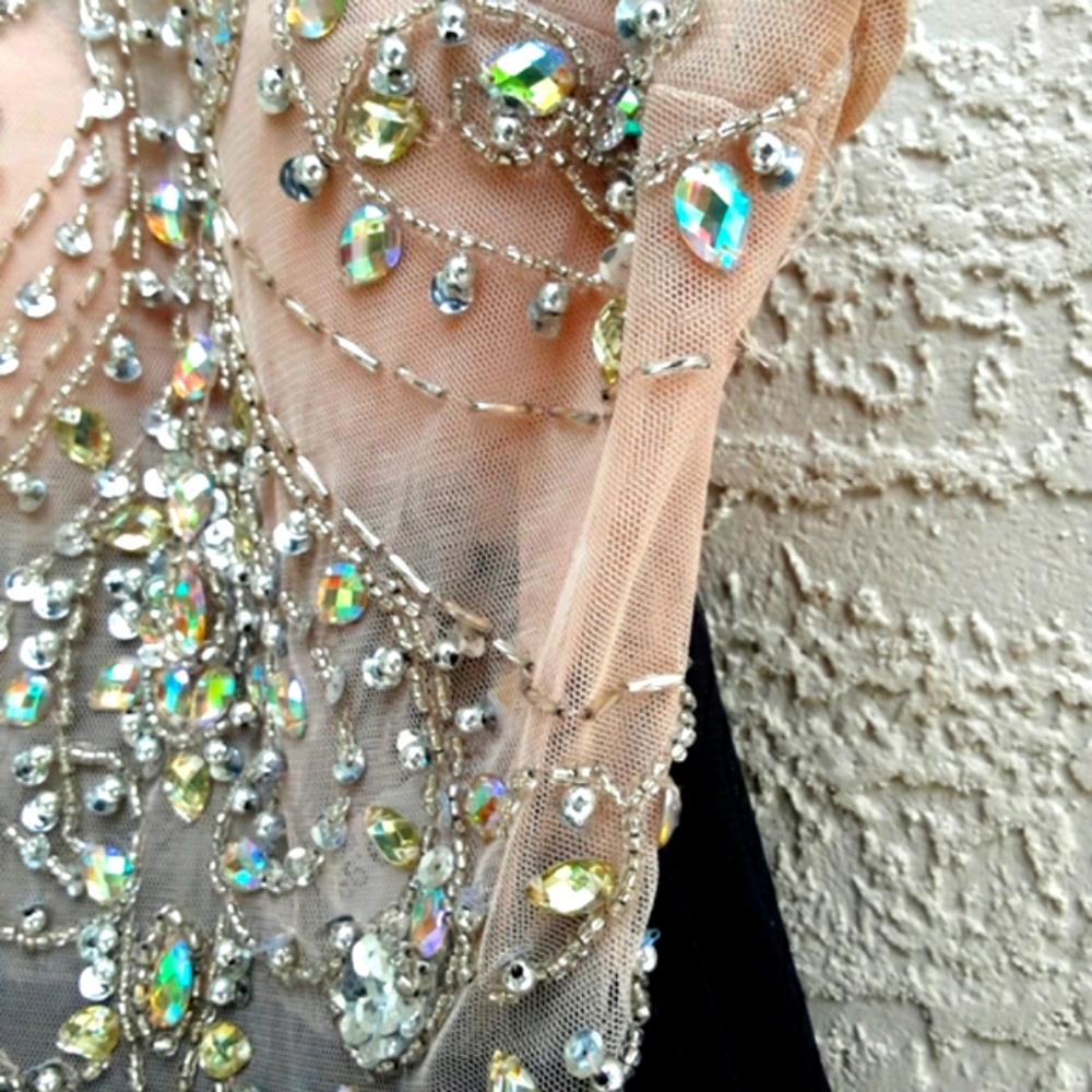 jeweled ruffle mini dress - Picture 11 of 16